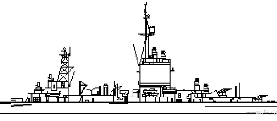 Cruiser USS CGN-9 Long Beach (Cruiser) - drawings, dimensions, figures