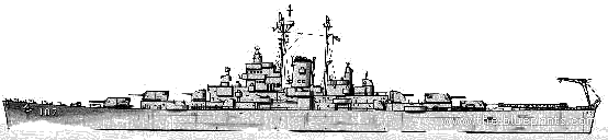 Cruiser USS CL-107 Huntington (Light Cruiser) - drawings, dimensions, figures