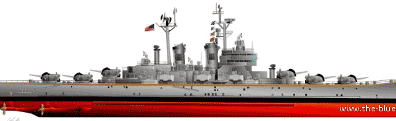 Cruiser USS CL-144 Worcester (Light Cruiser) - drawings, dimensions, figures