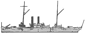Cruiser USS CL-16 Denver - drawings, dimensions, figures