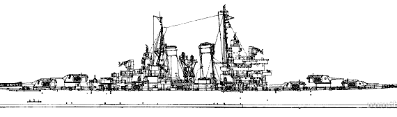 Cruiser USS CL-50 Helena (Light Cruiser) - drawings, dimensions, figures