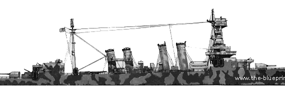 Крейсер USS CL-5 Milwaukee - чертежи, габариты, рисунки