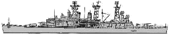 Cruiser USS CLG-6 Providence (CL-82) - drawings, dimensions, figures