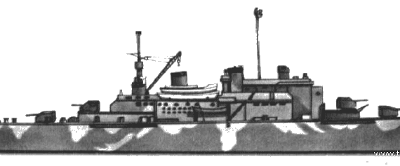 Корабль USS CM-5 Terror (Minelayer) (1942) - чертежи, габариты, рисунки