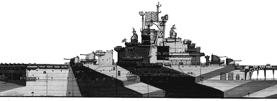 Авианосец USS CV-11 Intrepid (1944) - чертежи, габариты, рисунки