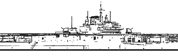 Авианосец USS CV-21 Boxer - чертежи, габариты, рисунки
