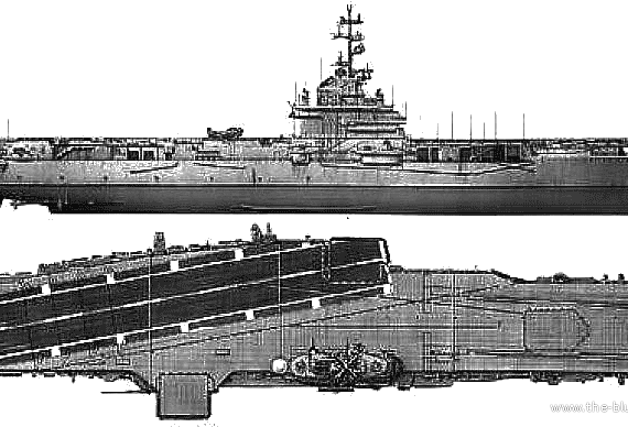 Авианосец USS CV-33 Kearsarge (1954) - чертежи, габариты, рисунки