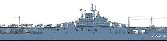 Корабль USS CV-38 Shangri-La (Aircraft Carrier) - чертежи, габариты, рисунки