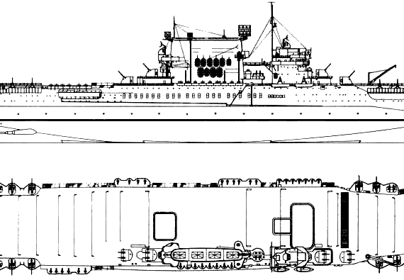 Авианосец USS CV-3 Saratoga - чертежи, габариты, рисунки