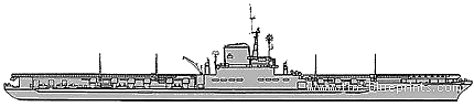 Aircraft carrier USS CV-41 Midway - drawings, dimensions, pictures
