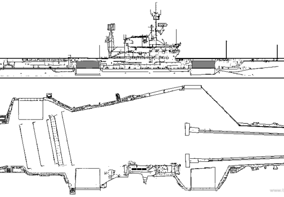 Aircraft carrier USS CV-41 Midway (1985) - drawings, dimensions, pictures