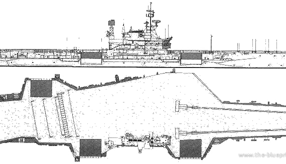 Aircraft carrier USS CV-41 Midway (1989) - drawings, dimensions, pictures