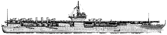 Aircraft carrier USS CV-4 Ranger (1940) - drawings, dimensions, pictures