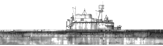 Авианосец USS CV-5 Yorktown (1942) - чертежи, габариты, рисунки