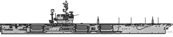 Авианосец USS CV-67 John F. Kennedy (Aircraft Carrier) - чертежи, габариты, рисунки
