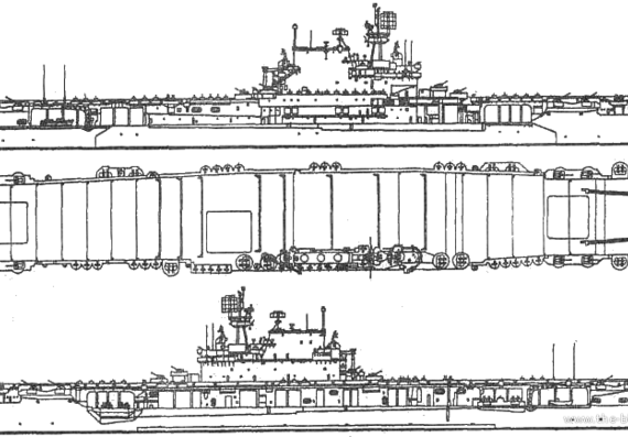 Авианосец USS CV-6 Enterprise - чертежи, габариты, рисунки