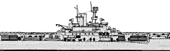 Корабль USS CV-7 Wasp (Aircraft Carrier) - чертежи, габариты, рисунки