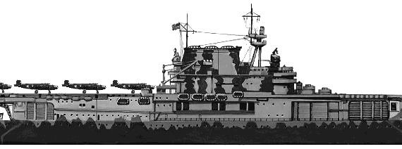 Авианосец USS CV-8 Hornet (1942) - чертежи, габариты, рисунки