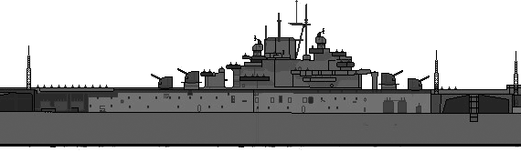 Авианосец USS CV-9 Essex - чертежи, габариты, рисунки