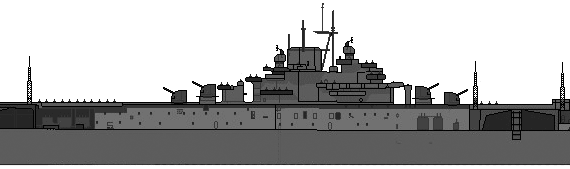 Авианосец USS CV-9 Essex (Aircrfat Carrier) - чертежи, габариты, рисунки