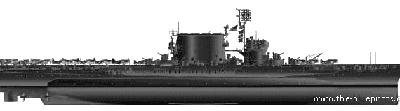 Авианосец USS CV3 Saratoga - чертежи, габариты, рисунки