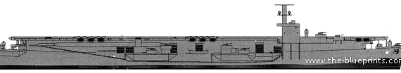 Корабль USS CVE-107 Gilbert Island - чертежи, габариты, рисунки