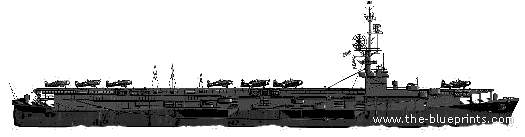 Авианосец USS CVE-110 Salerno Bay - чертежи, габариты, рисунки