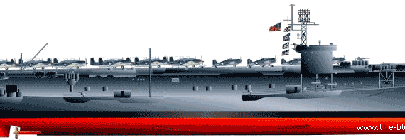 Авианосец USS CVE-23 Breton (Escort Carrier) - чертежи, габариты, рисунки