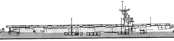 Aircraft carrier USS CVE-26 Sangamon (Escort Carrier) - drawings, dimensions, pictures