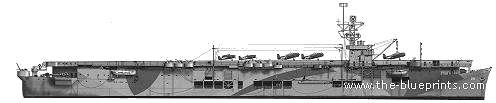 Корабль USS CVE-29 Santee - чертежи, габариты, рисунки