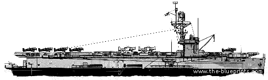 Авианосец USS CVE-63 St. Lo - чертежи, габариты, рисунки
