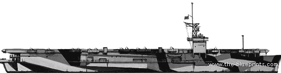 Авианосец USS CVE-63 St. Lo (1944) - чертежи, габариты, рисунки