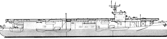 Aircraft carrier USS CVE-9 Bogue (Escort Carrier) - drawings, dimensions, pictures
