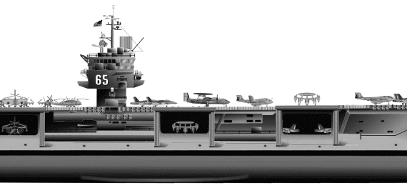Ship USS CVN-65 Enterprise (Aircraft Carrier) (2007) - drawings, dimensions, figures