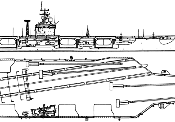 Авианосец USS CVN-68 Chester Nimitz (Aircraft Carrier) - чертежи, габариты, рисунки