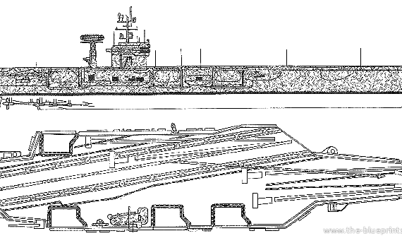Корабль USS CVN-71 Theodore Roosevelt (Aircraft Carrier) - чертежи, габариты, рисунки