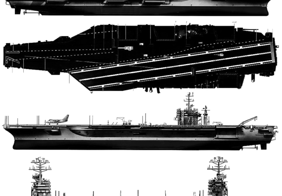 Авианосец USS CVN-71 Theodore Roosevelt (Aircraft Carrier) (2006) - чертежи, габариты, рисунки
