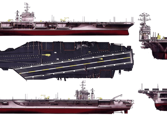 Aircraft carrier USS CVN-71 Theodore Roosevelt (Aircraft Carrier) (2006) - drawings, dimensions, pictures