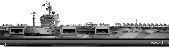 Корабль USS CVN-73 George Washington (Aircraft Carrier) - чертежи, габариты, рисунки