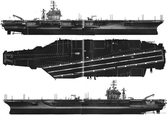 Авианосец USS CVN-73 George Washington (Aircraft Carrier) (2008) - чертежи, габариты, рисунки