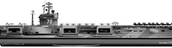 Авианосец USS CVN70 Carl Vinson - чертежи, габариты, рисунки