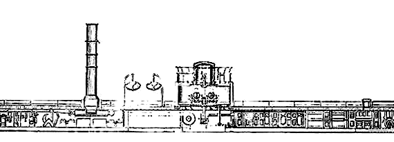 Крейсер USS Chickasaw (Monitor) (1864) - чертежи, габариты, рисунки