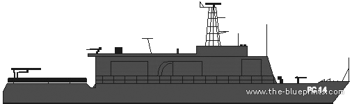 Корабль USS Cyclone Class Patrol Boat. - чертежи, габариты, рисунки