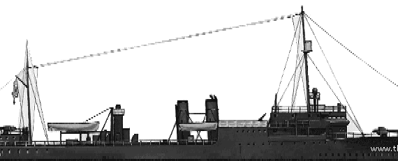Эсминец USS DD-244 Williamson (AVP-15) (Destroyer) (1942) - чертежи, габариты, рисунки