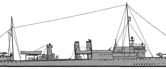 Эсминец USS DD-244 Williamson (Destroyer) (1941) - чертежи, габариты, рисунки