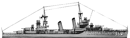 Эсминец USS DD-356 Porter (Destroyer) (1938) - чертежи, габариты, рисунки