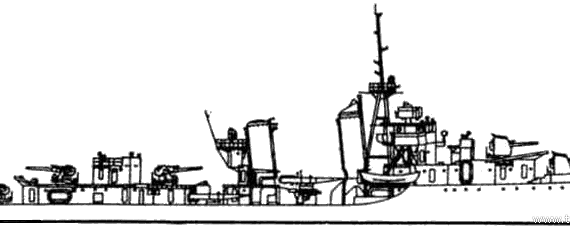 Destroyer USS DD-364 Mahan (Destroyer) (1942) - drawings, dimensions, pictures
