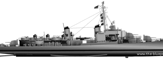 USS DD-885 John R. Craig (Destroyer) - drawings, dimensions, pictures