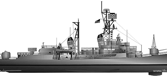 Эсминец USS DD-940 Manley (Destroyer) - чертежи, габариты, рисунки