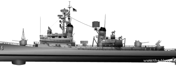 Корабль USS DDG-16 Joseph Strauss (Destroyer) - чертежи, габариты, рисунки